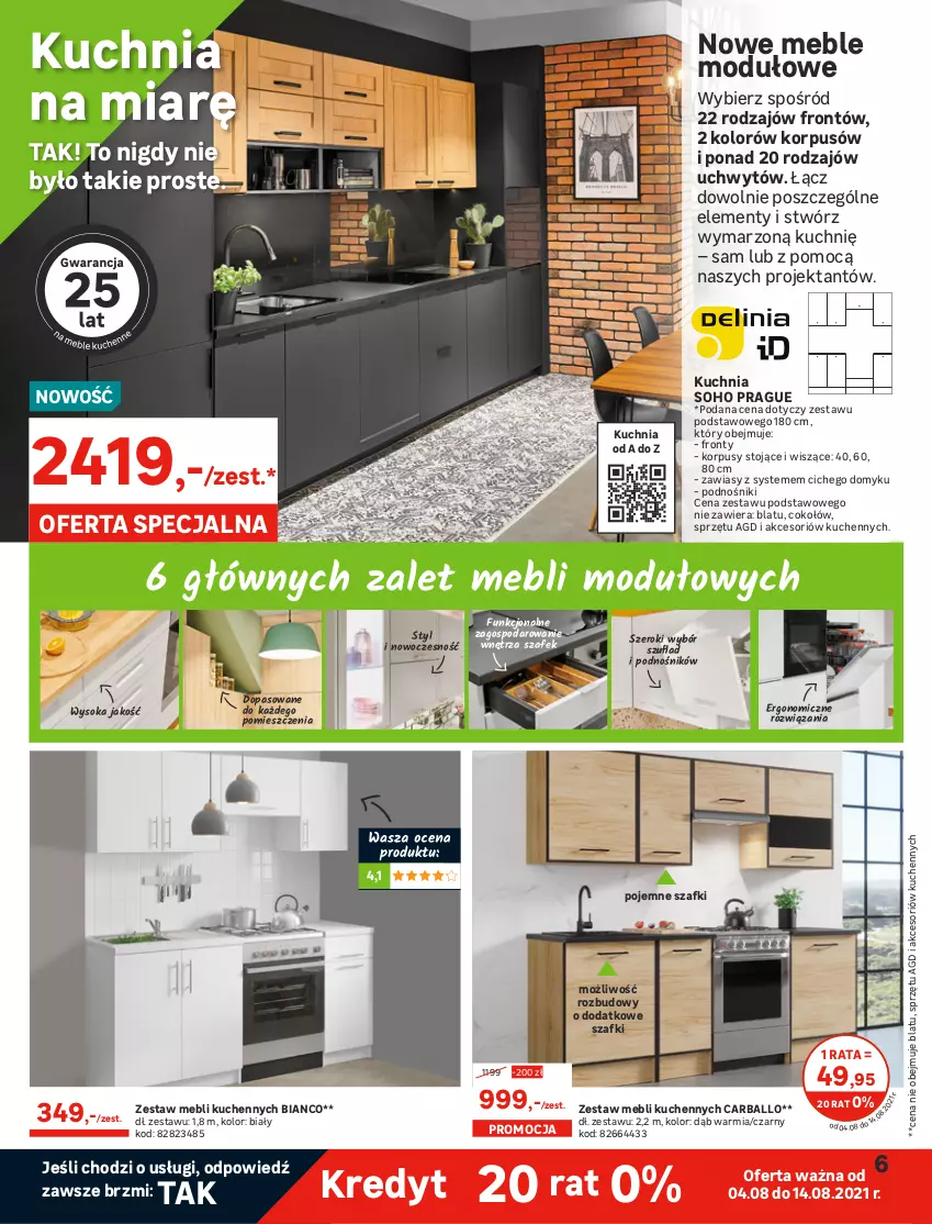 Gazetka promocyjna Leroy Merlin - Nowe Drzwi - ważna 04.08 do 24.08.2021 - strona 6 - produkty: Bateria, Bateria kuchenna, Dozownik, Gra, Korpusy, Kosz, Kuchnia, Listwa, Meble, Okap, Pojemnik, Pojemnik plastikowy, Pokrywa, Półka, Por, Skrzynka drewniana, Sok, Sos, Sport, Stojak, Tran, Wózek, Wózek transportowy, Zestaw mebli kuchennych, Zlew, Zlewozmywak