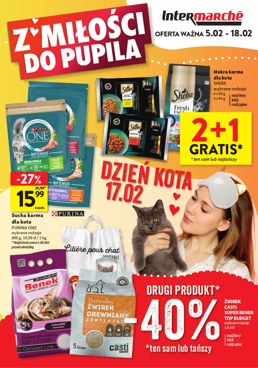 Gazetka promocyjna Intermarche - Katalog Zwierzaki - ważna 05.02 do 18.02.2026 - strona 1 - produkty: Gra, Mokra karma, Pur, Purina, Sheba, Sucha karma