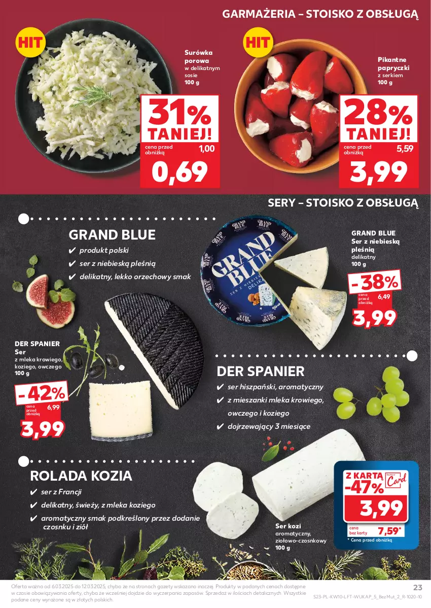 Gazetka promocyjna Kaufland - Gazetka tygodnia - ważna 06.03 do 12.03.2025 - strona 23 - produkty: Gra, Por, Rolada, Ser, Ser kozi, Sos, Surówka