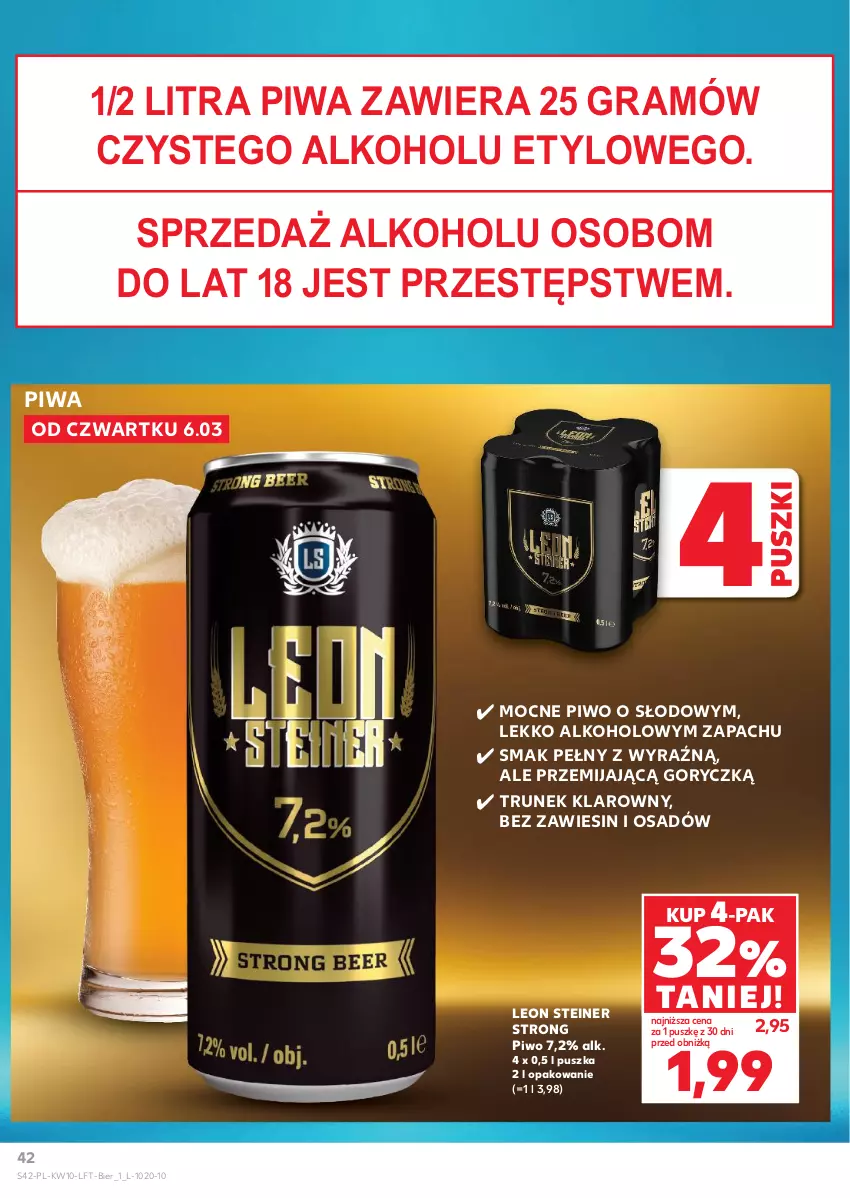 Gazetka promocyjna Kaufland - Gazetka tygodnia - ważna 06.03 do 12.03.2025 - strona 42 - produkty: Gra, Leon, Piwa, Piwo