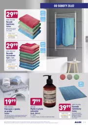 Gazetka promocyjna Aldi - ALE! CENA w ALDI - Gazetka - ważna od 20.02 do 20.02.2021 - strona 33 - produkty: Ręcznik kąpielowy, Mydło w płynie, Dywanik łazienkowy, Dywanik, Wełna, Ręcznik, Mydło, Pokrowiec, Olej, Dywan