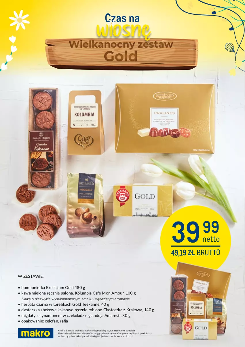 Gazetka promocyjna Makro - [Oferta Specjalna] - Wielkanocne zestawy upominkowe - ważna 08.03 do 16.04.2022 - strona 3 - produkty: Fa, Herbata, Herbata czarna, Kakao, Kawa, Kawa mielona, Migdały, Teekanne, Torebka