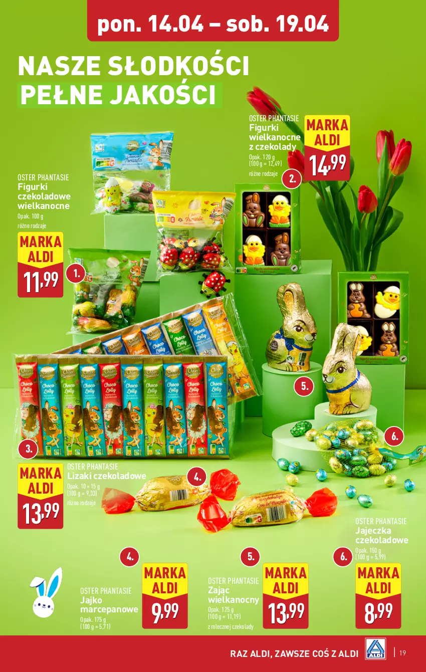 Gazetka promocyjna Aldi - Pełna oferta - ważna 14.04 do 19.04.2025 - strona 19 - produkty: Lizaki, Lizaki czekoladowe