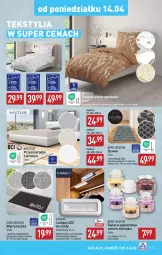 Gazetka promocyjna Aldi - Pełna oferta - Gazetka - ważna od 19.04 do 19.04.2025 - strona 35 - produkty: Wycieraczka, Pościel, Poszewka, Prześcieradło, Wełna, Lampa LED, Lampa, Dywan, Akumulator