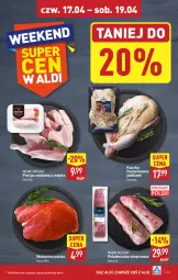 Gazetka promocyjna Aldi - Pełna oferta - Gazetka - ważna od 19.04 do 19.04.2025 - strona 43 - produkty: Por, Polędwiczka wieprzowa, Kaczka, Mięsne specjały, Kaczka faszerowana, Wołowina, Jabłka, Fa