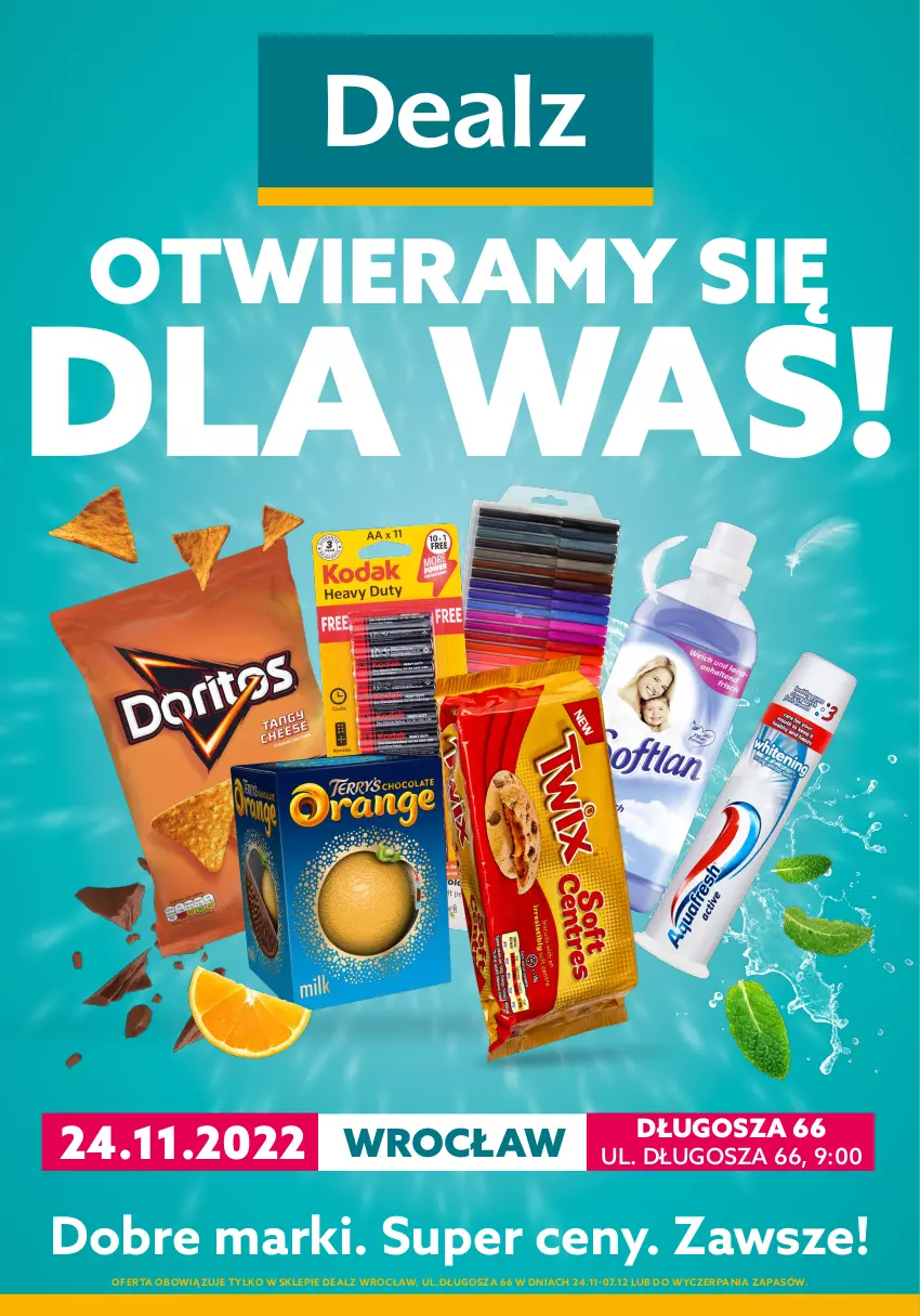 Gazetka promocyjna Dealz - WIELKIE OTWARCIE 24.11.2022 🥳DŁUGOSZA66, Wrocław - ważna 24.11 do 07.12.2022 - strona 1