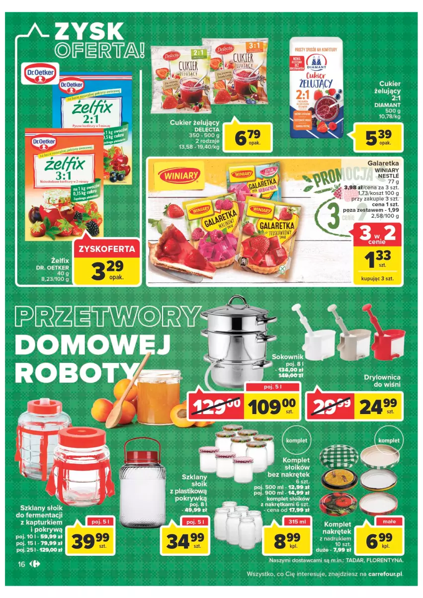 Gazetka promocyjna Carrefour - Gazetka Carrefour - ważna 14.06 do 26.06.2022 - strona 16 - produkty: Cukier, Delecta, Diamant, Dr. Oetker, Fa, Gala, Galaretka, Kosz, Winiary