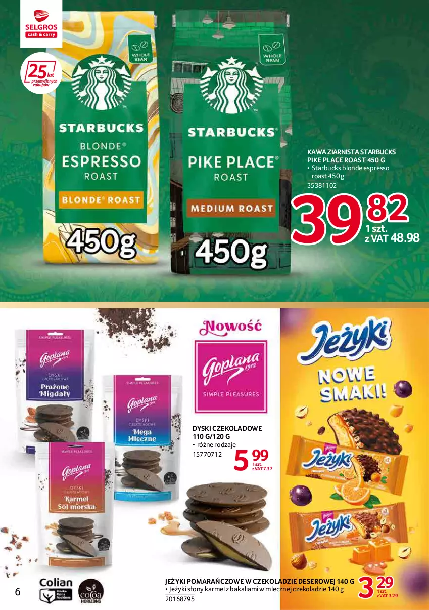 Gazetka promocyjna Selgros - Katalog Markowe Produkty - ważna 03.03 do 16.03.2022 - strona 6 - produkty: Deser, Jeżyki, Kawa, Kawa ziarnista, Ser