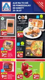 Gazetka promocyjna Aldi - Pełny katalog - Gazetka - ważna od 30.07 do 30.07.2022 - strona 1 - produkty: Kurczak, Naleśniki, Ser, Smakowita, Papryka czerwona, Parówki, Papryka, Pizza, Margaryna, Kiełbasa, Kukurydza, Kiełbasa śląska