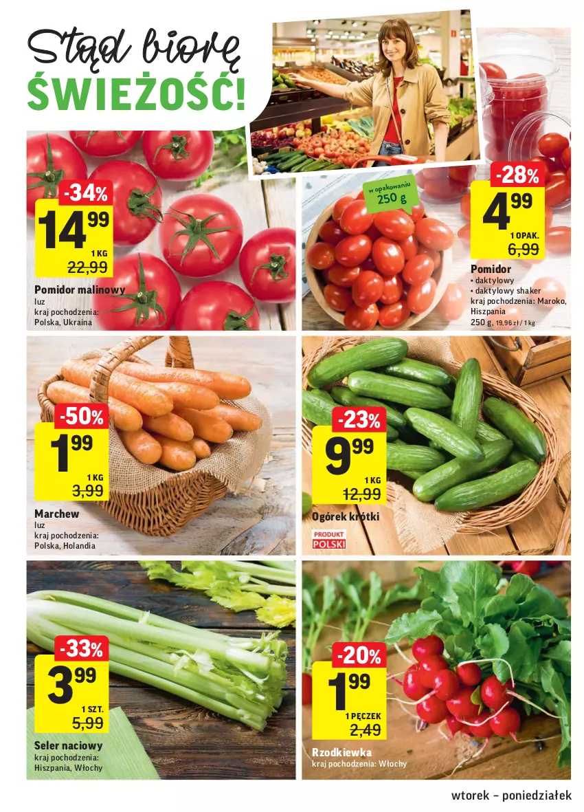 Gazetka promocyjna Intermarche - Wielkanoc I - ważna 16.03 do 22.03.2021 - strona 10 - produkty: Ogórek, Pomidor malinowy, Rzodkiewka, Seler naciowy