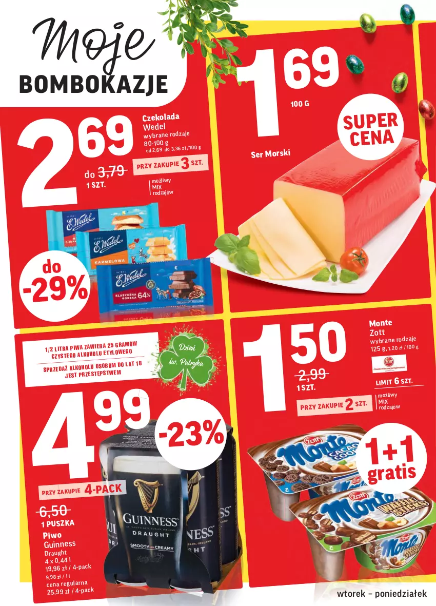 Gazetka promocyjna Intermarche - Wielkanoc I - ważna 16.03 do 22.03.2021 - strona 2 - produkty: Czekolada, Monte, Piwo, Ser, Zott