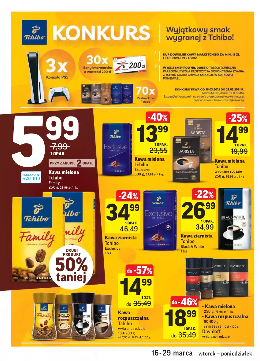 Gazetka promocyjna Intermarche - Wielkanoc I - ważna 16.03 do 22.03.2021 - strona 24 - produkty: Davidoff, Fa, Kawa, Kawa mielona, Kawa rozpuszczalna, Kawa ziarnista, Lack, Tchibo