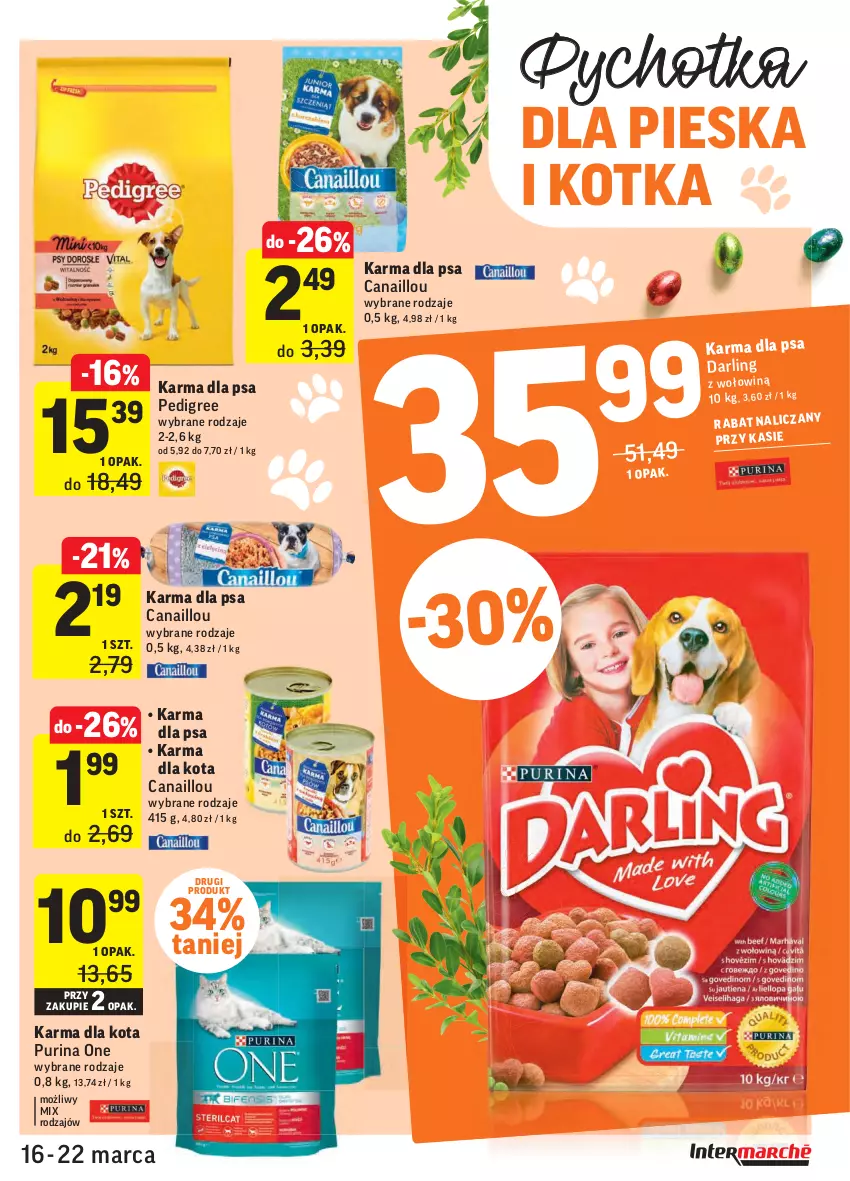 Gazetka promocyjna Intermarche - Wielkanoc I - ważna 16.03 do 22.03.2021 - strona 35 - produkty: Canaillou, Pedigree, Pur, Purina