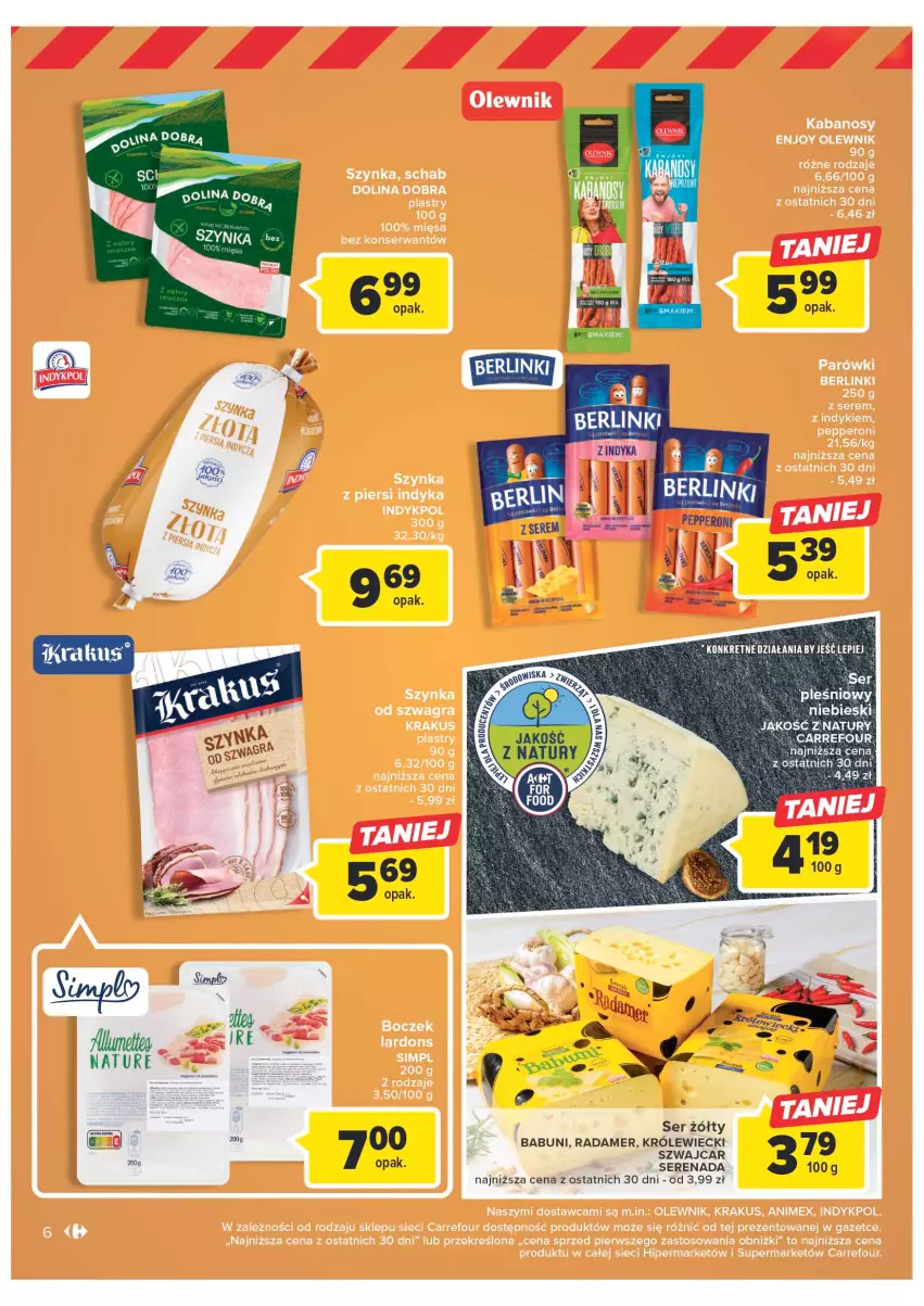 Gazetka promocyjna Carrefour - Gazetka Targ świeżości - ważna 09.01 do 14.01.2023 - strona 6 - produkty: Babuni, Kret, Radamer, Ser