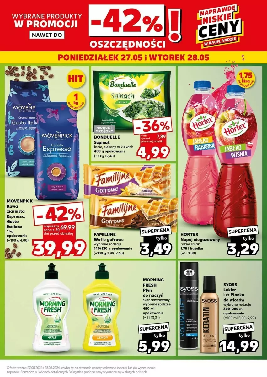 Gazetka promocyjna Kaufland - ważna 27.05 do 28.05.2024 - strona 20 - produkty: Bonduelle, Fa, Szpinak, Wafle