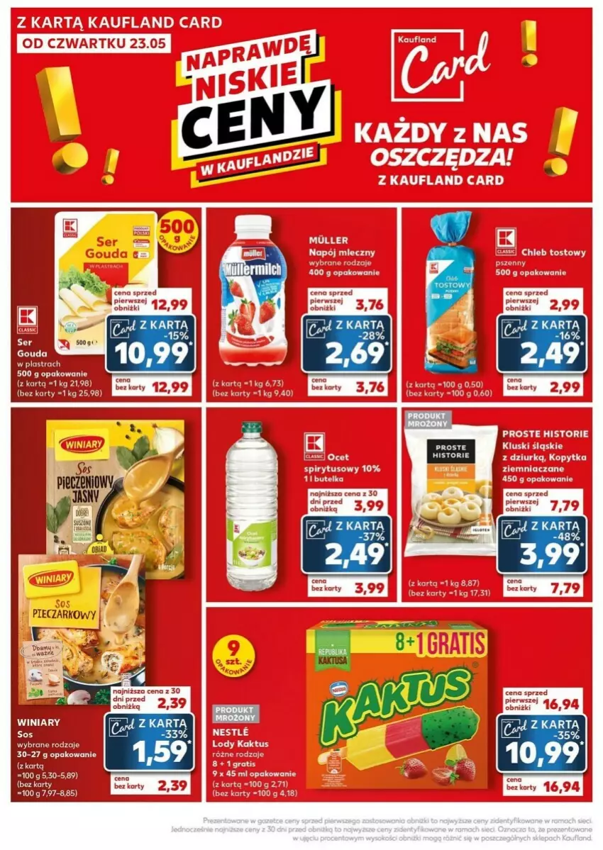 Gazetka promocyjna Kaufland - ważna 27.05 do 28.05.2024 - strona 23 - produkty: Chleb, Chleb tostowy, Kaktus, Kopytka, Lody, Napój, Napój mleczny, Tera