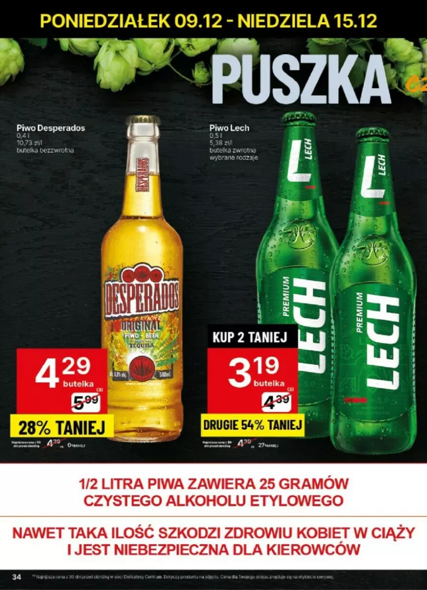 Gazetka promocyjna Delikatesy Centrum - ważna 09.12 do 15.12.2024 - strona 31 - produkty: Desperados, Gra, Piec, Piwa