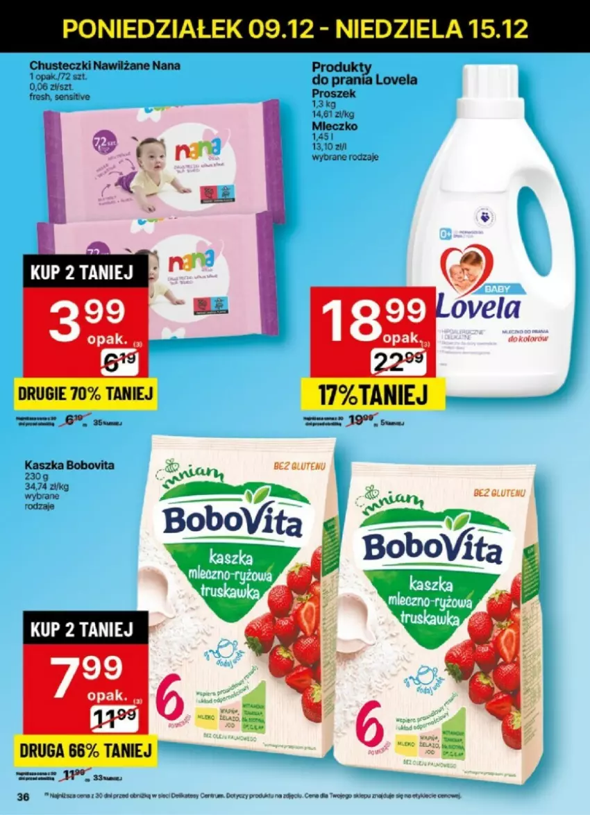 Gazetka promocyjna Delikatesy Centrum - ważna 09.12 do 15.12.2024 - strona 33 - produkty: BoboVita, Chusteczki, Lovela, Miecz, Rum, Tytan