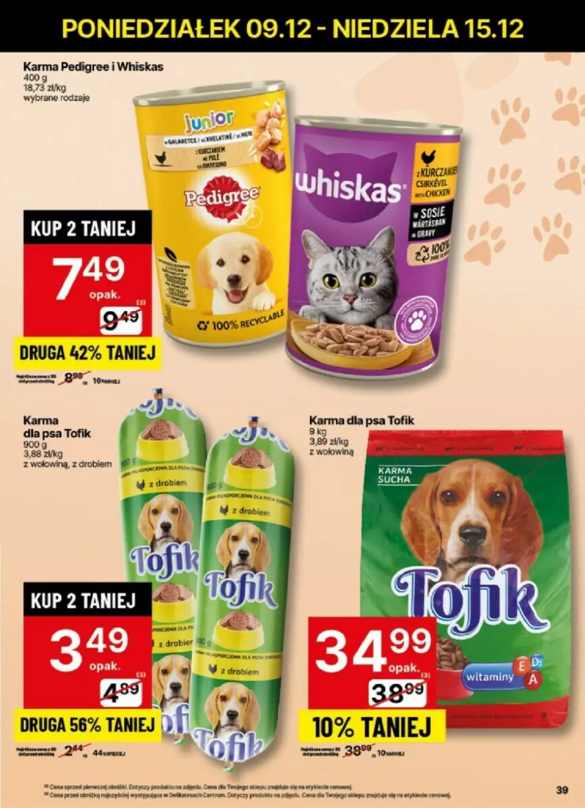 Gazetka promocyjna Delikatesy Centrum - ważna 09.12 do 15.12.2024 - strona 36 - produkty: Pedigree, Rum, Whiskas