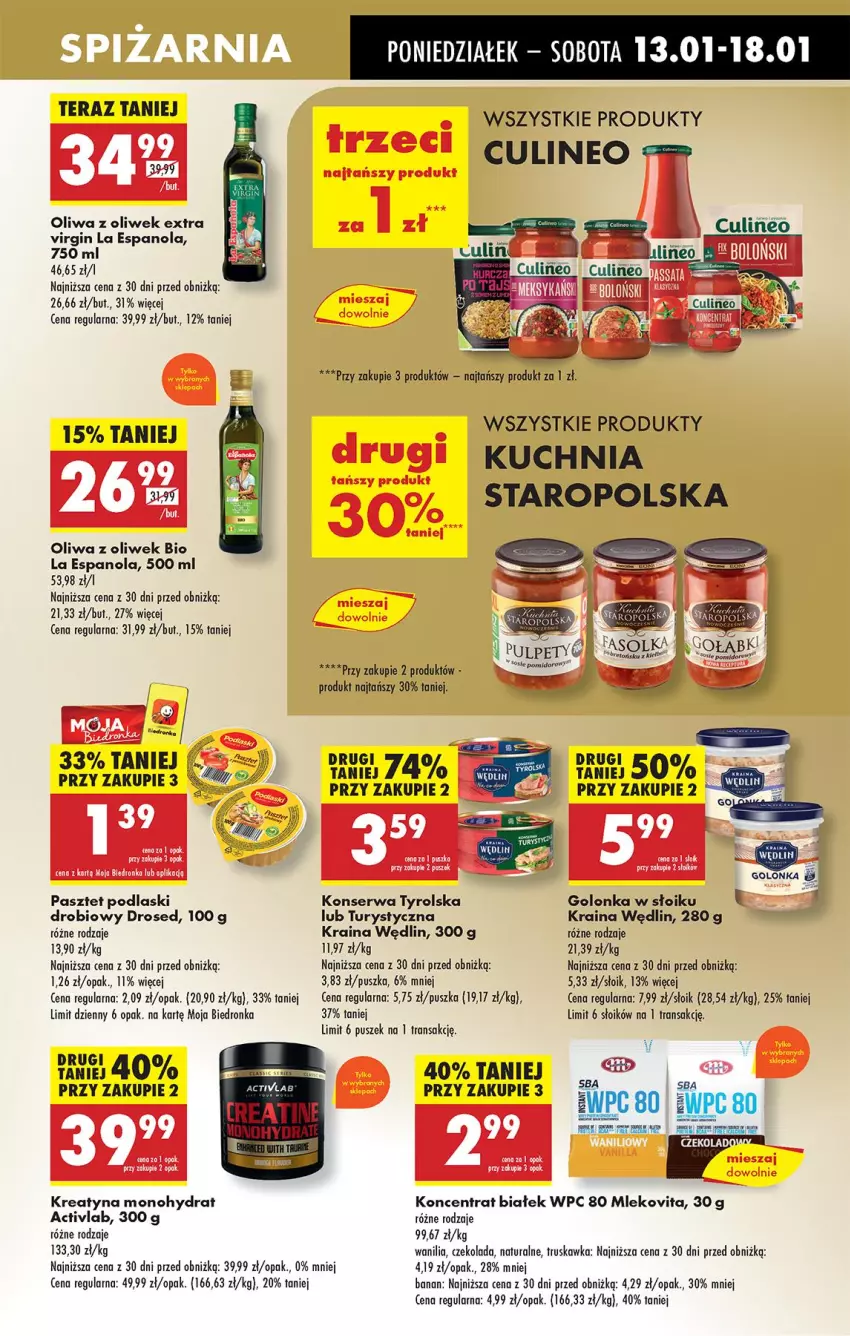 Gazetka promocyjna Biedronka - Od Poniedziałku - ważna 13.01 do 18.01.2025 - strona 47 - produkty: Czekolada, Fa, Gin, Kuchnia, Mleko, Mlekovita, Oliwa, Oliwa z oliwek, Pasztet, Podlaski, Ser, Tera, Tran