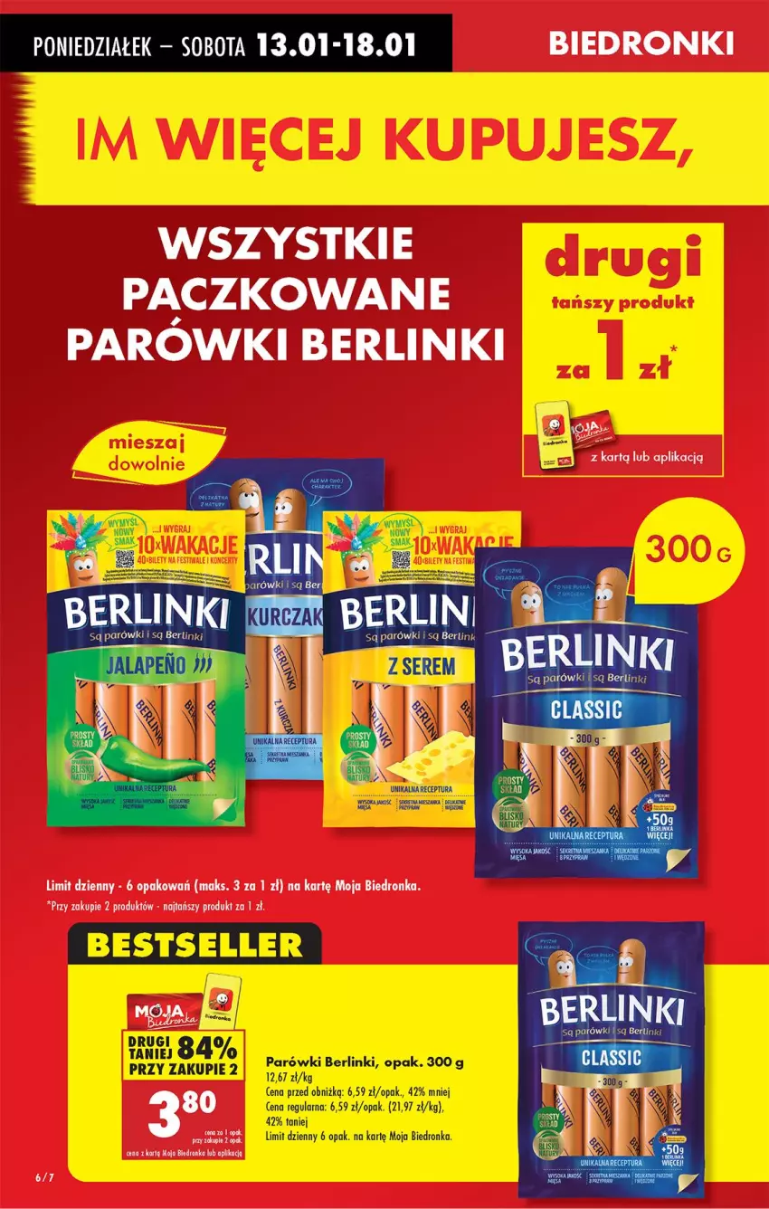 Gazetka promocyjna Biedronka - Od Poniedziałku - ważna 13.01 do 18.01.2025 - strona 6 - produkty: Berlinki