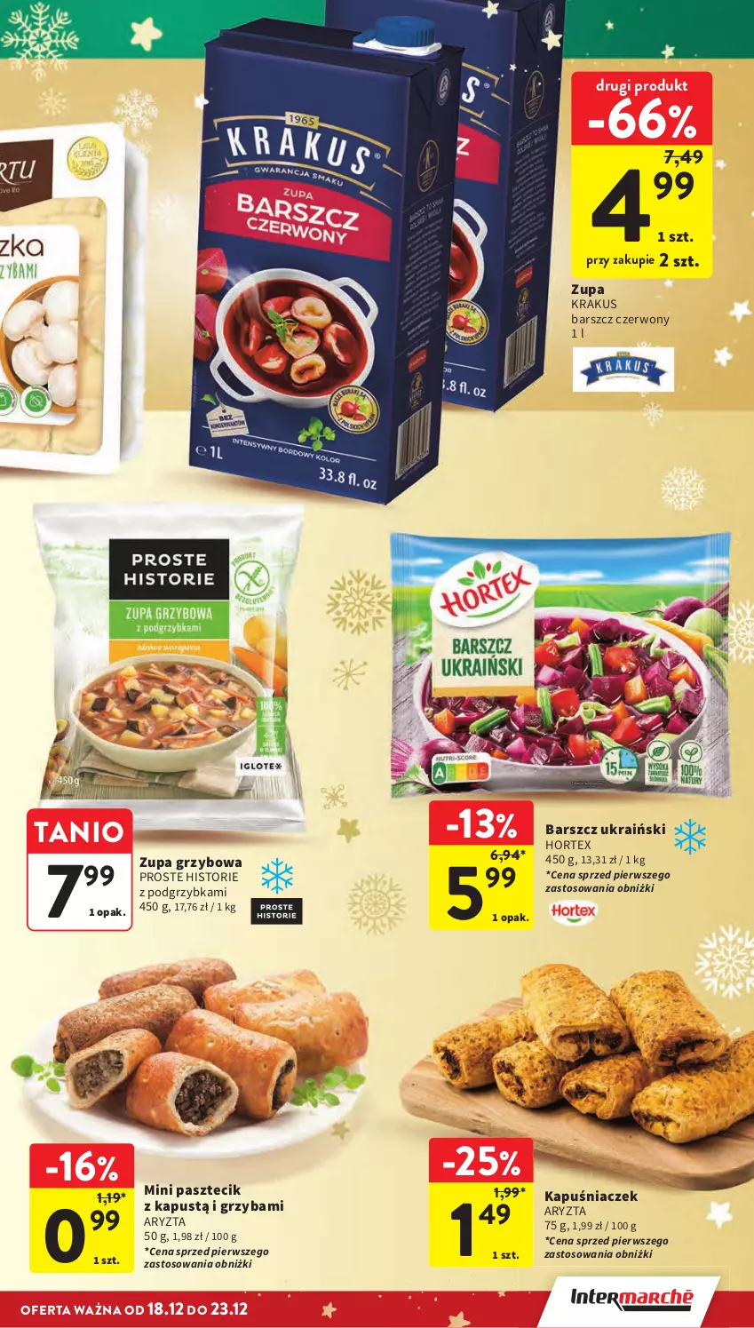 Gazetka promocyjna Intermarche - Gazetka promocyjna - ważna 18.12 do 23.12.2025 - strona 21 - produkty: Hortex, Kapuśniaczek, Kapustą, Krakus, Zupa