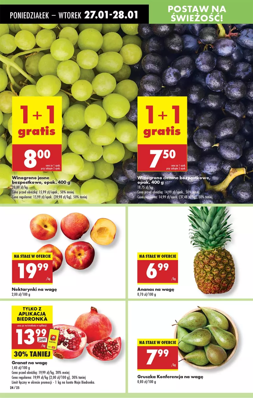 Gazetka promocyjna Biedronka - Od Poniedziałku - ważna 27.01 do 01.02.2025 - strona 30 - produkty: Ananas, Fa, Gra, Granat, Jaja, Nektar, Wino