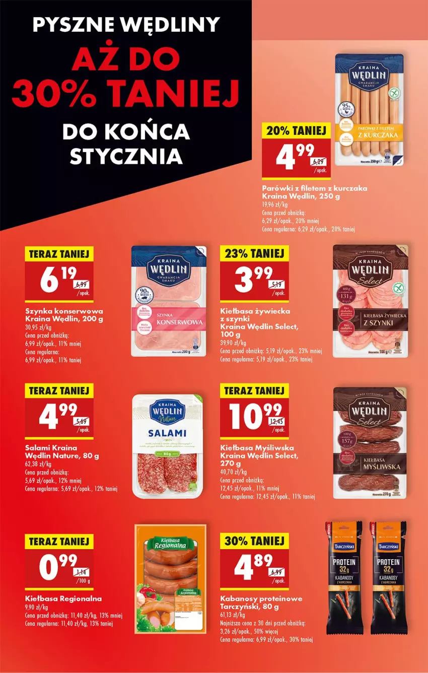 Gazetka promocyjna Biedronka - Od Poniedziałku - ważna 27.01 do 01.02.2025 - strona 42 - produkty: Kabanos, Kiełbasa, Kiełbasa zywiecka, LG, Salami, Ser, Szynka, Szynka konserwowa, Tarczyński, Tera