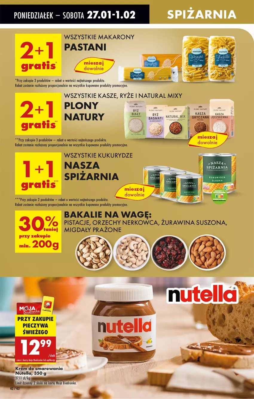 Gazetka promocyjna Biedronka - Od Poniedziałku - ważna 27.01 do 01.02.2025 - strona 50 - produkty: AEG, Fa, Gra, Gry, Makaron, Migdały, Nutella, Piec, Pistacje, Por, Ryż, Top