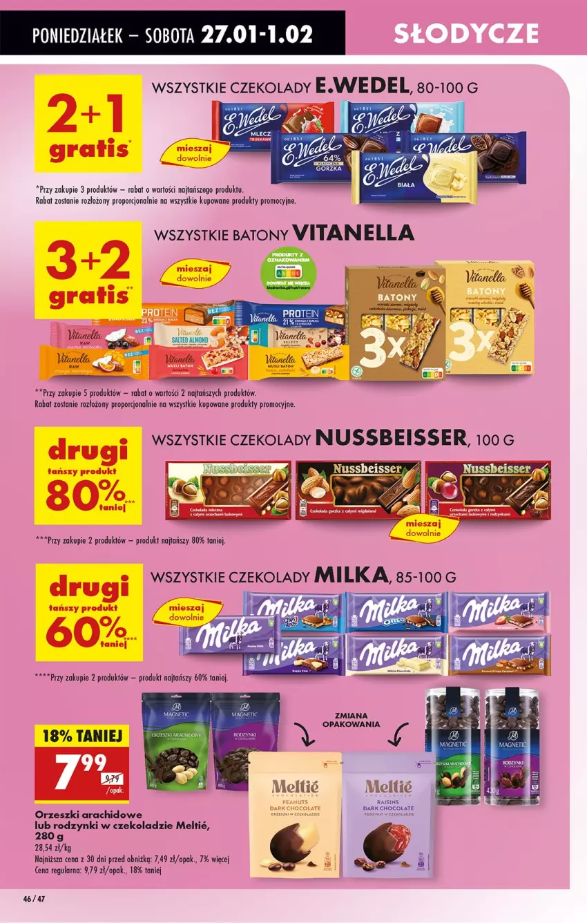 Gazetka promocyjna Biedronka - Od Poniedziałku - ważna 27.01 do 01.02.2025 - strona 54 - produkty: Baton, Dada, Milka, Orzeszki, Por, Rodzynki, Ser