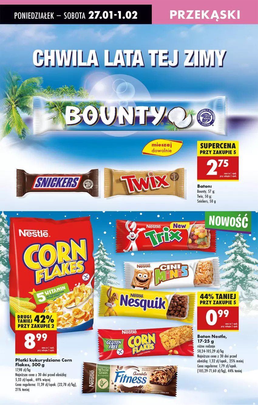 Gazetka promocyjna Biedronka - Od Poniedziałku - ważna 27.01 do 01.02.2025 - strona 57 - produkty: Baton, Bounty, Corn flakes, Twix