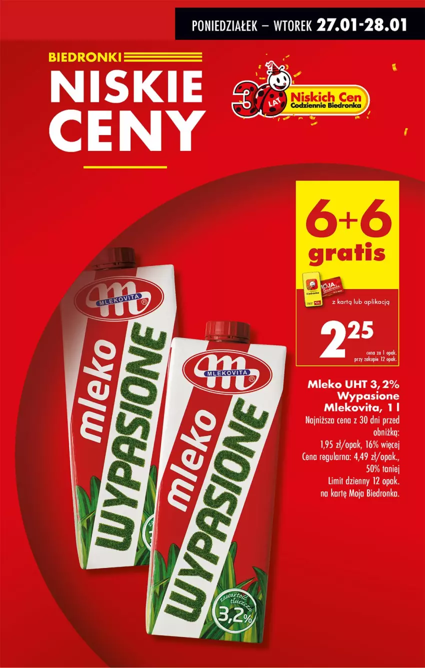 Gazetka promocyjna Biedronka - Od Poniedziałku - ważna 27.01 do 01.02.2025 - strona 9 - produkty: Mleko, Mlekovita