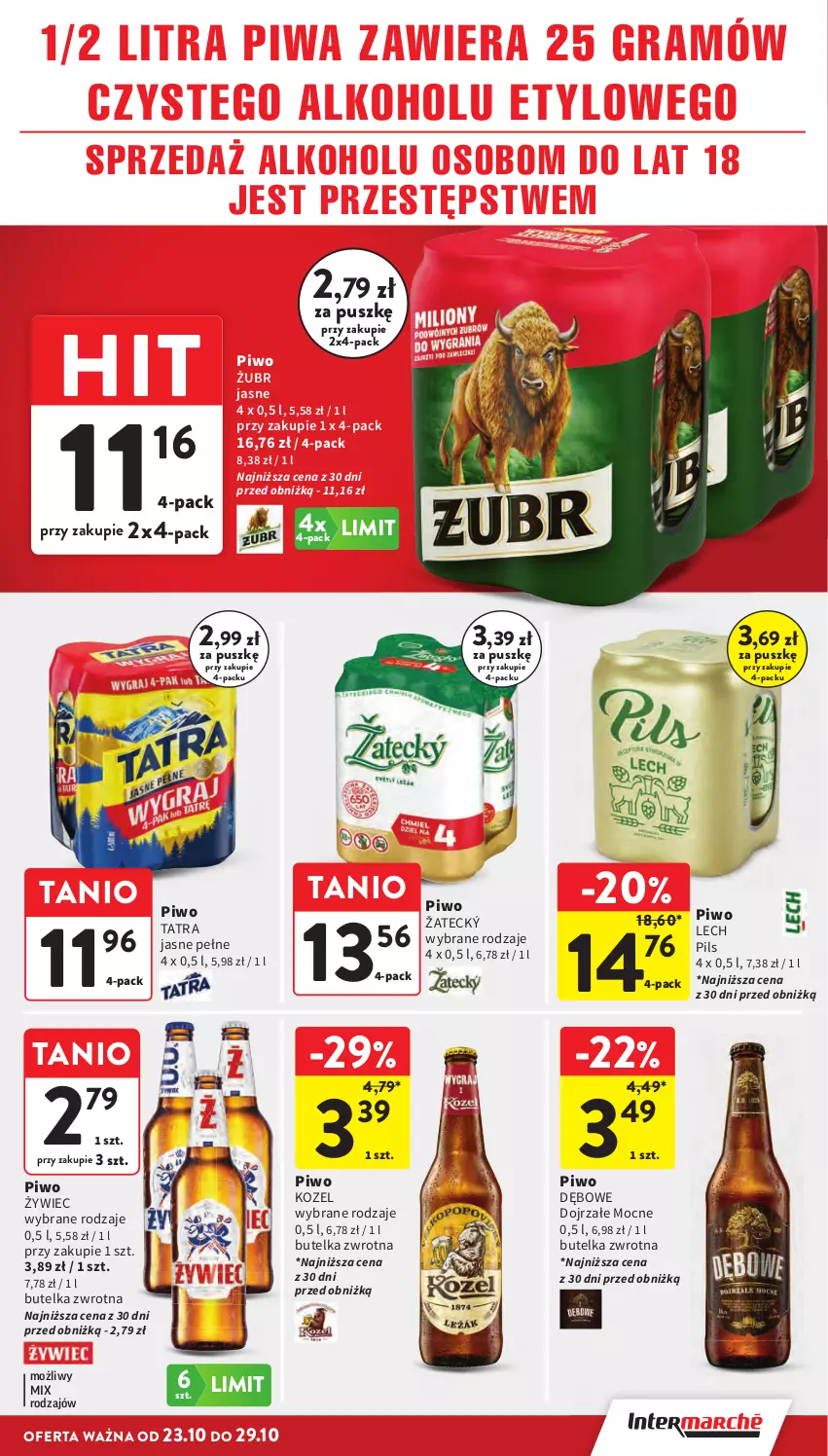 Gazetka promocyjna Intermarche - Gazetka promocyjna - ważna 23.10 do 29.10.2025 - strona 31 - produkty: Gra, Kozel, Piwa, Piwo, Tatra