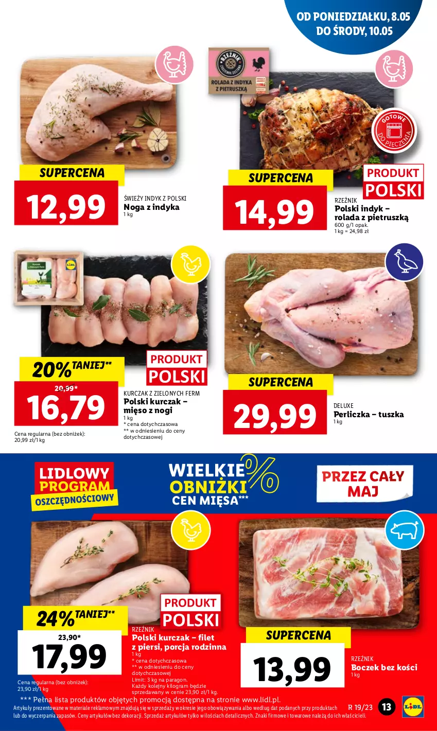 Gazetka promocyjna Lidl - GAZETKA - ważna 08.05 do 10.05.2023 - strona 15 - produkty: Boczek, Boczek bez kości, Gra, Kurczak, Mięso, Olej, Perliczka, Piec, Por, Rolada, Tusz