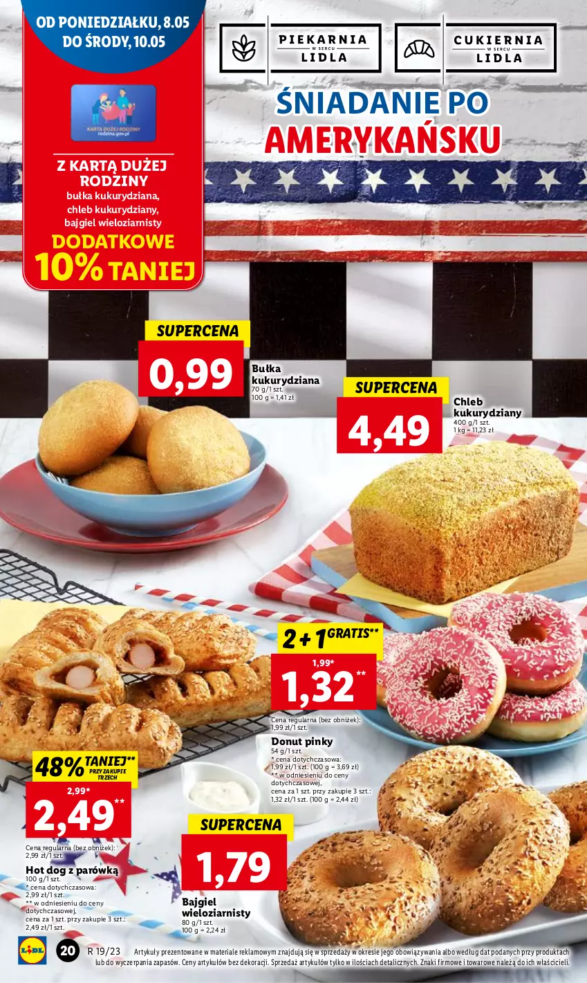 Gazetka promocyjna Lidl - GAZETKA - ważna 08.05 do 10.05.2023 - strona 22 - produkty: Bułka, Chleb, Donut, Gra, Hot dog, Ser