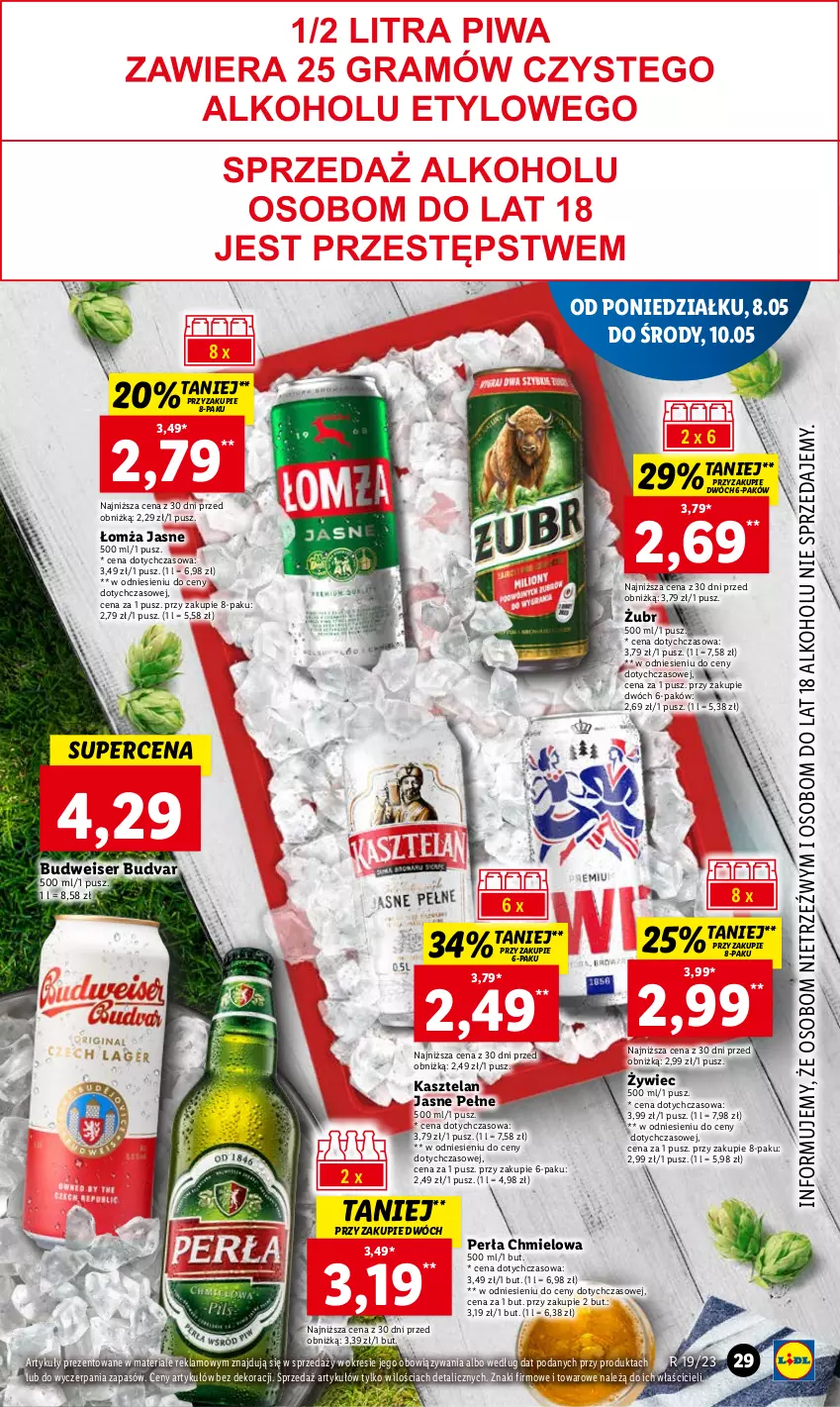 Gazetka promocyjna Lidl - GAZETKA - ważna 08.05 do 10.05.2023 - strona 33 - produkty: Kasztelan, Perła, Ser