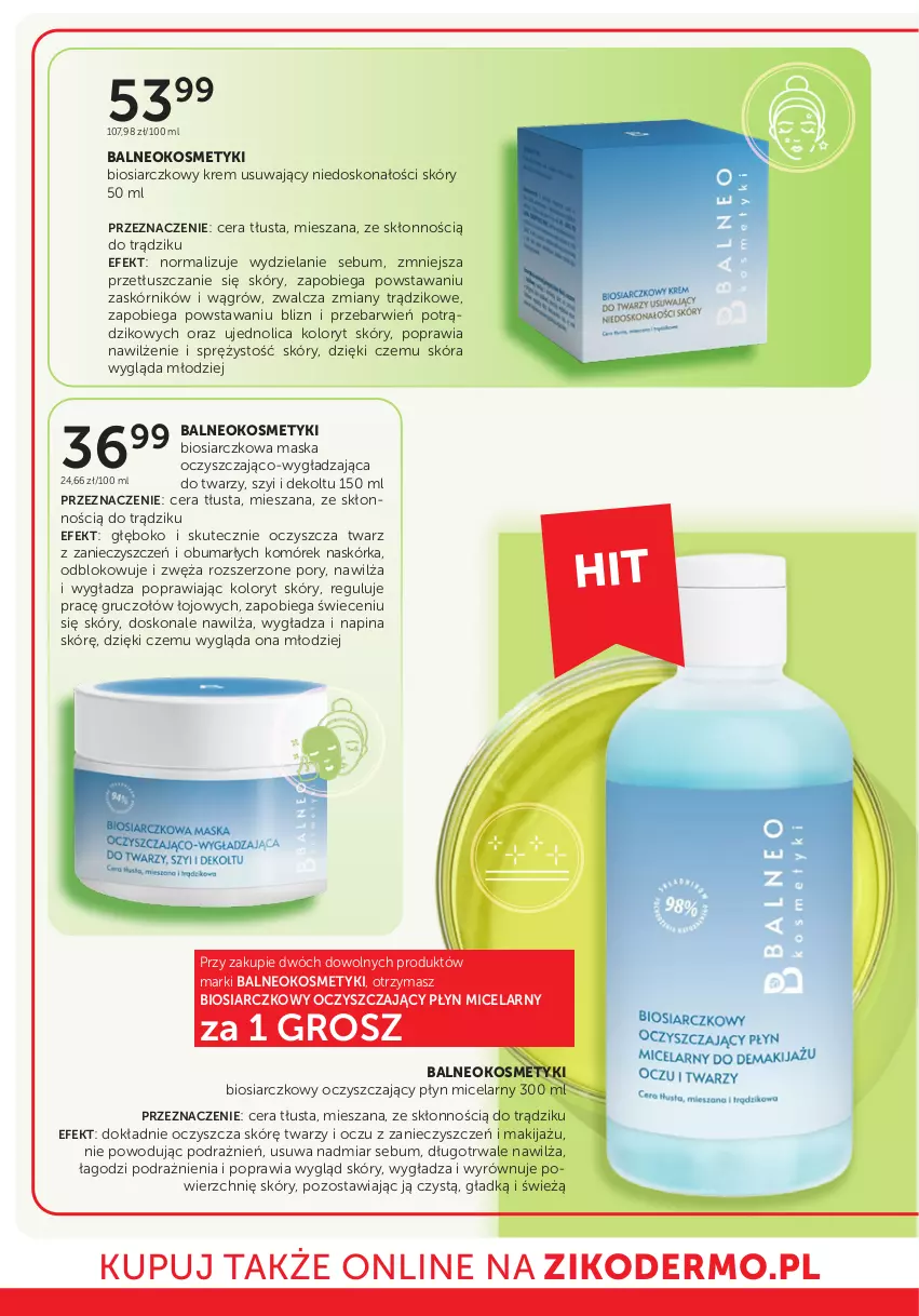 Gazetka promocyjna Ziko - Gazetka Ziko Dermo - ważna 21.08 do 03.09.2025 - strona 16 - produkty: Makijaż, Maska, Płyn micelarny, Por