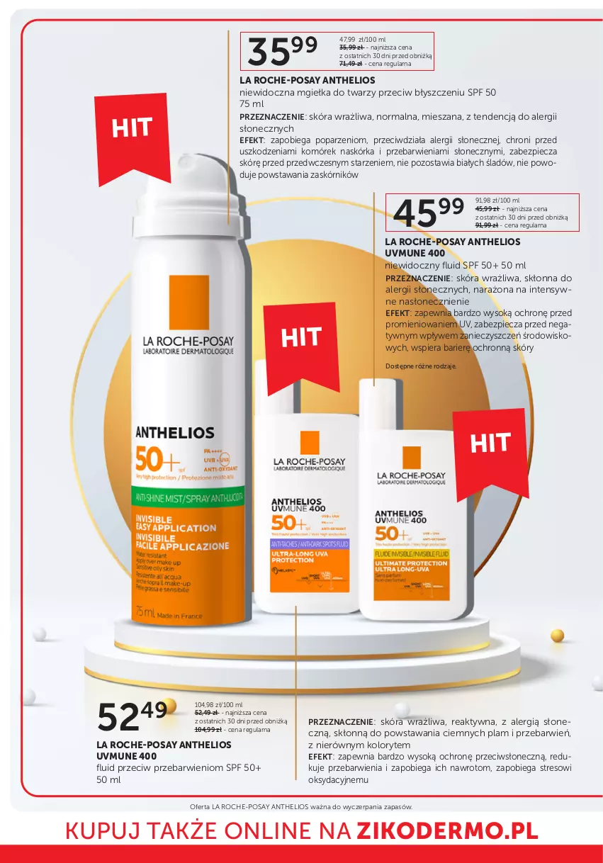 Gazetka promocyjna Ziko - Gazetka Ziko Dermo - ważna 21.08 do 03.09.2025 - strona 4 - produkty: Helio, La Roche-Posay, Mgiełka do twarzy, Piec, Sok