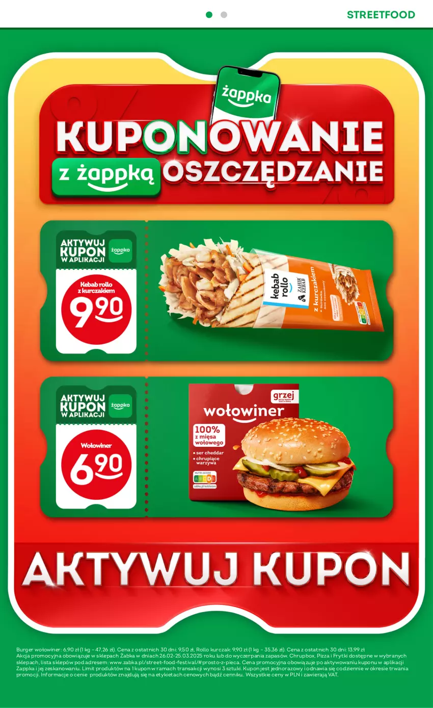 Gazetka promocyjna Żabka - ważna 26.02 do 11.03.2025 - strona 2 - produkty: Burger, Dres, Frytki, Kurczak, Piec, Pizza, Rama, Tran