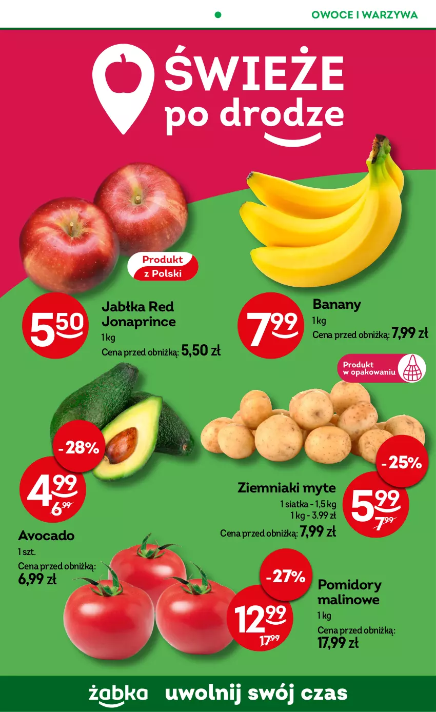 Gazetka promocyjna Żabka - ważna 26.02 do 11.03.2025 - strona 36 - produkty: Avocado, Banany, Jabłka, Owoce, Pomidory, Siatka, Warzywa, Ziemniaki