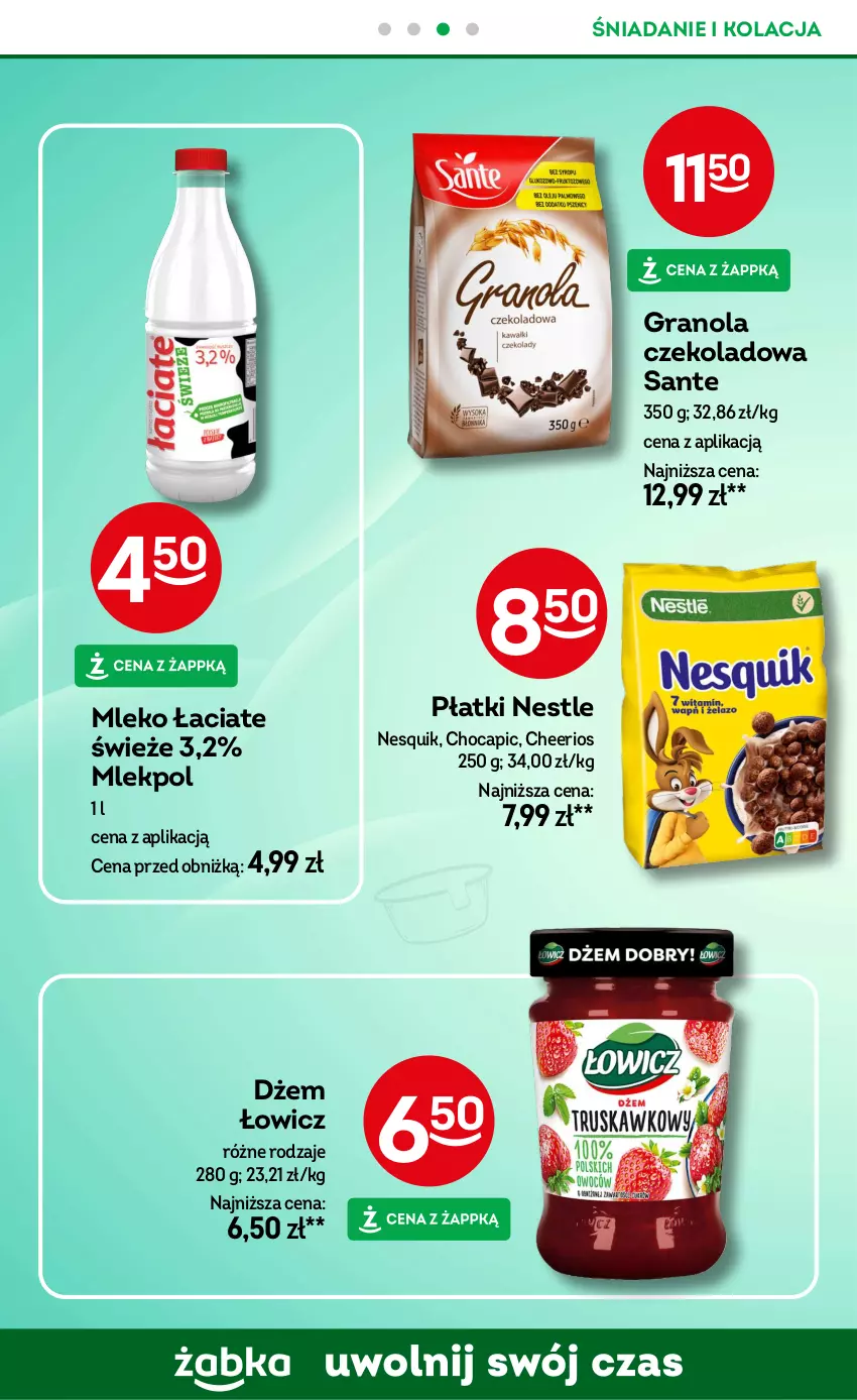 Gazetka promocyjna Żabka - ważna 26.02 do 11.03.2025 - strona 40 - produkty: Cheerios, Dżem, Gra, Granola, Mleko, Nesquik, Sante