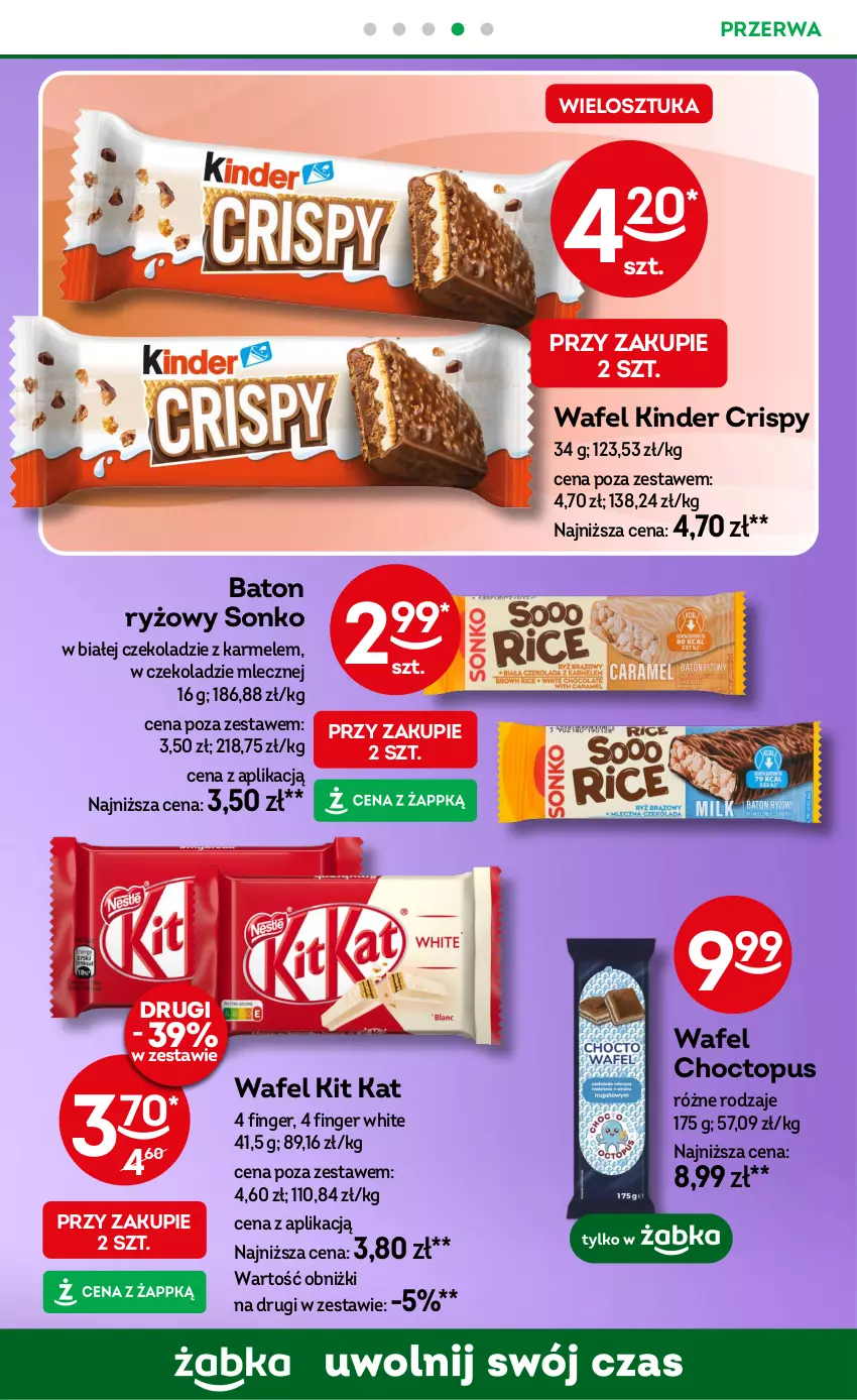 Gazetka promocyjna Żabka - ważna 26.02 do 11.03.2025 - strona 47 - produkty: Baton, Kinder, Kit Kat, Ryż, Sonko, Top