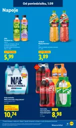 Gazetka promocyjna Lidl - GAZETKA - Gazetka - ważna od 03.09 do 03.09.2025 - strona 39 - produkty: Nałęczowianka, Coca-Cola, Napoje, Tymbark, Fanta, Woda mineralna, Woda, Sprite, Herbata, Napój, Melon, Fa