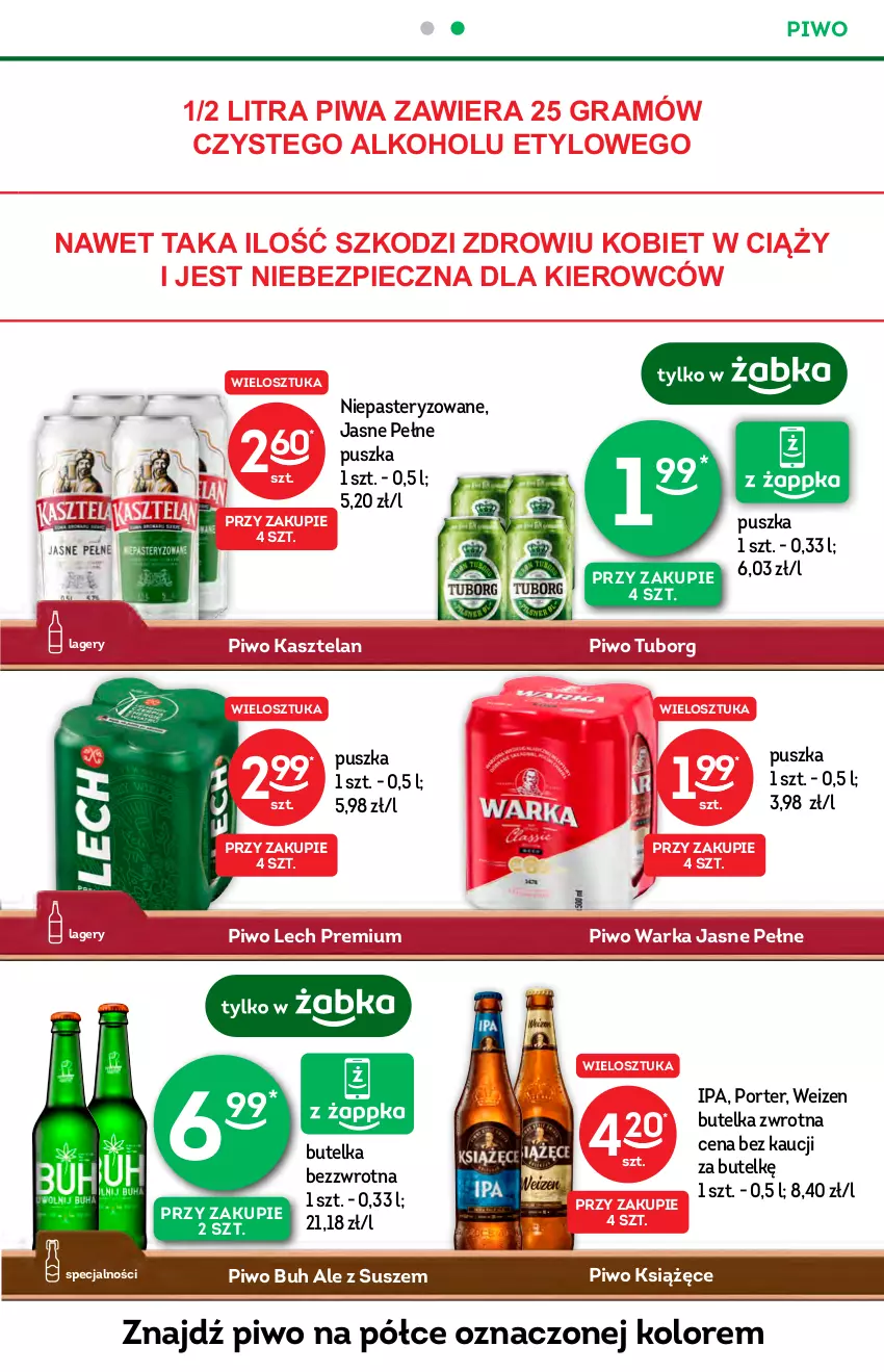 Gazetka promocyjna Żabka - ważna 13.10 do 19.10.2021 - strona 11 - produkty: Gra, Kasztelan, Książęce, Lech Premium, Piec, Piwa, Piwo, Por, Warka