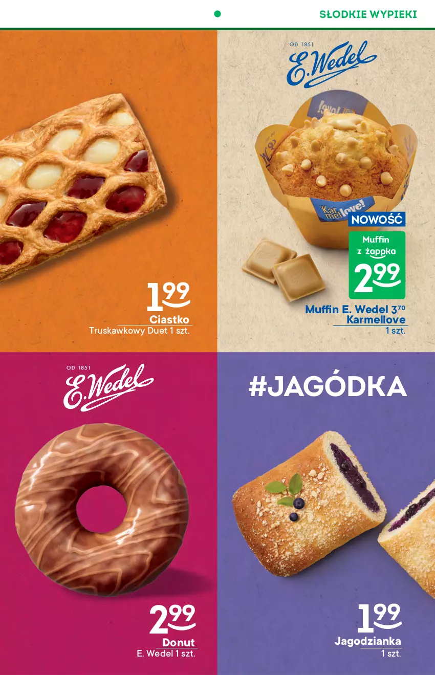 Gazetka promocyjna Żabka - ważna 13.10 do 19.10.2021 - strona 27 - produkty: Donut, E. Wedel, Jagodzianka