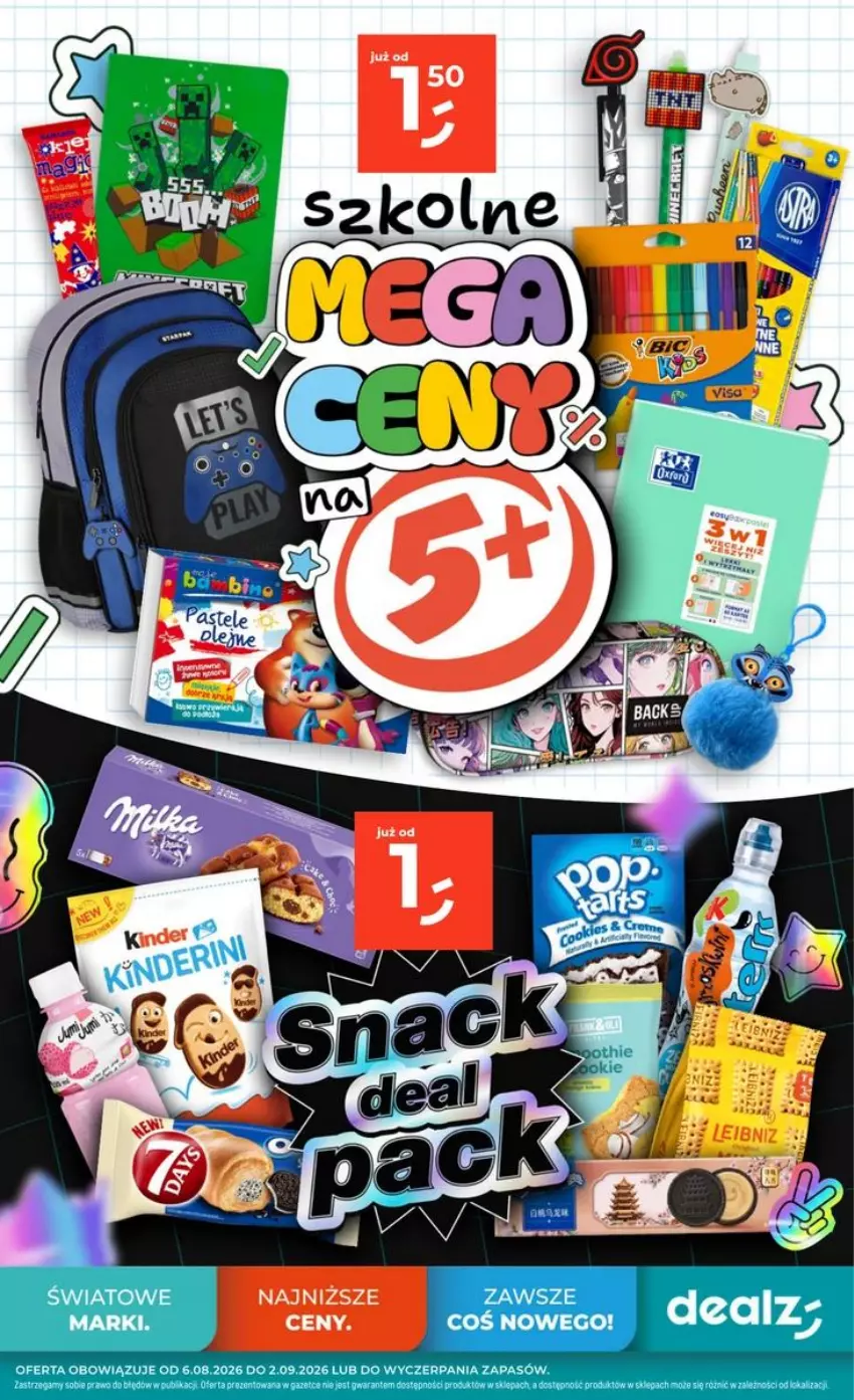 Gazetka promocyjna Dealz - szkolne MEGA CENY - ważna 06.08 do 02.09.2026 - strona 1