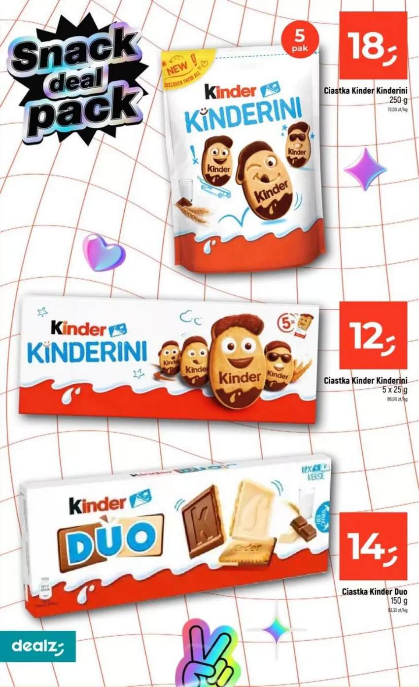 Gazetka promocyjna Dealz - szkolne MEGA CENY - ważna 06.08 do 02.09.2026 - strona 16 - produkty: Ciastka, Kinder