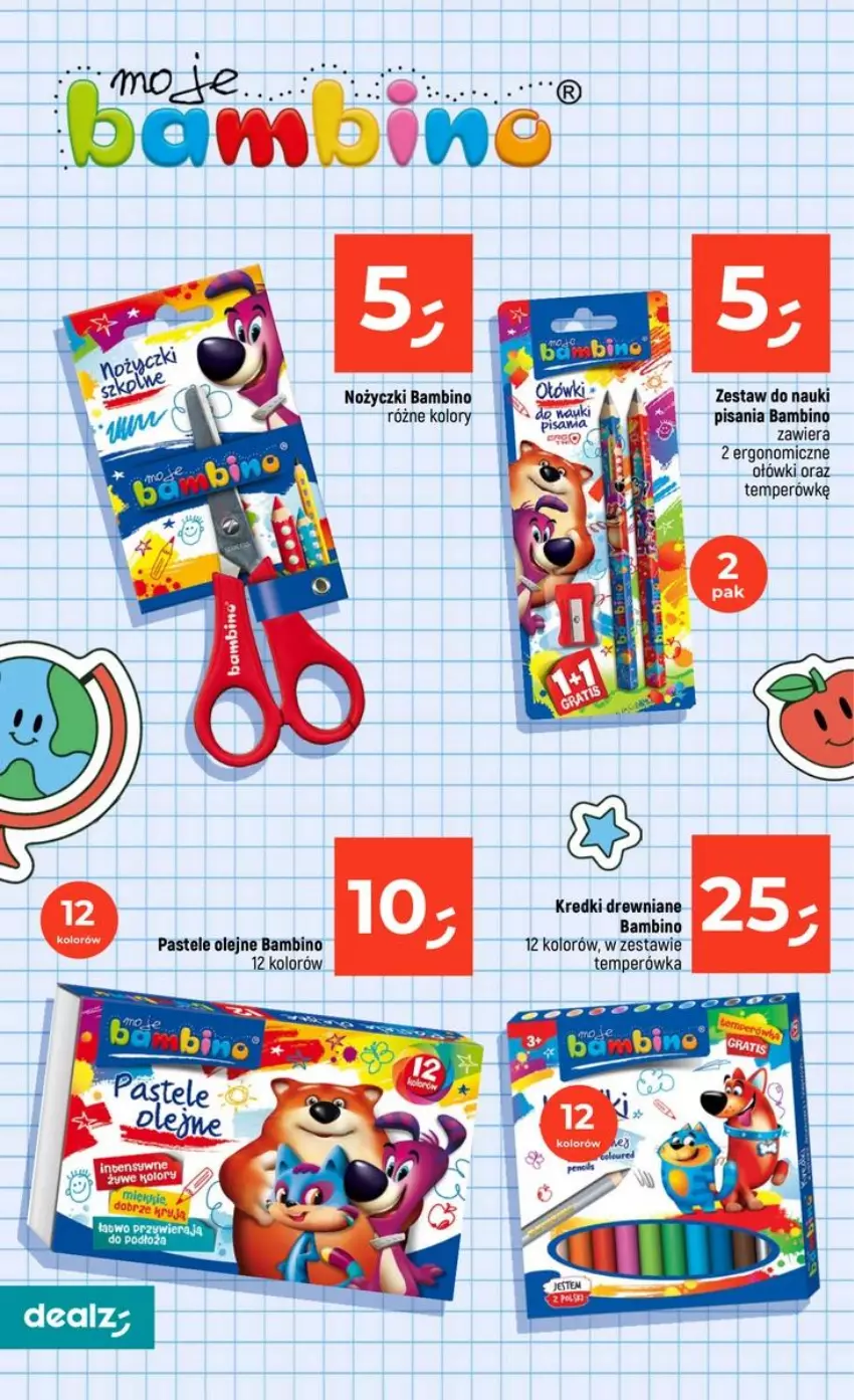 Gazetka promocyjna Dealz - szkolne MEGA CENY - ważna 06.08 do 02.09.2026 - strona 42 - produkty: Noż, Nożyczki, Olej, Pastele olejne