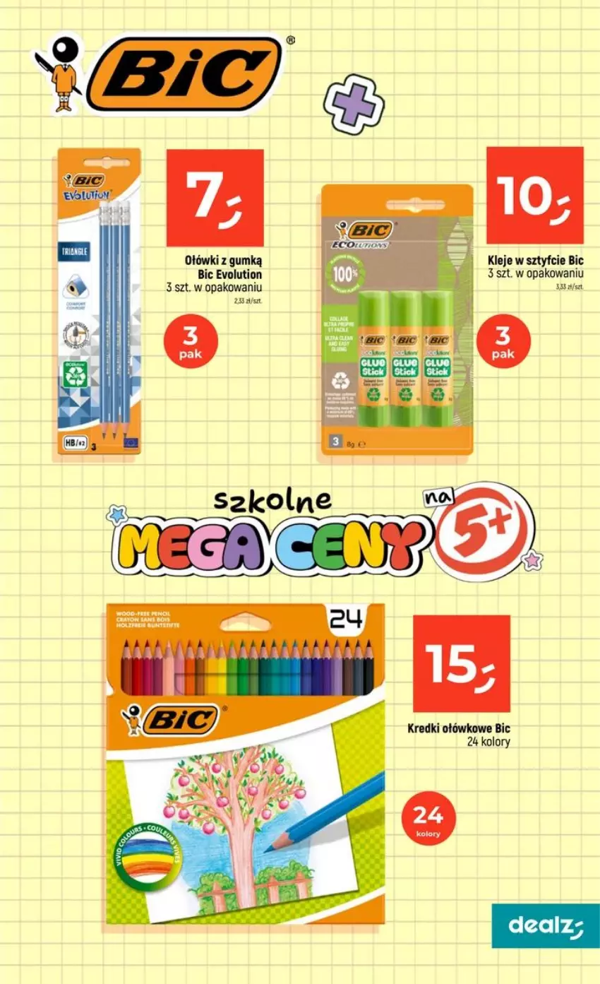 Gazetka promocyjna Dealz - szkolne MEGA CENY - ważna 06.08 do 02.09.2026 - strona 49 - produkty: BIC, Klej