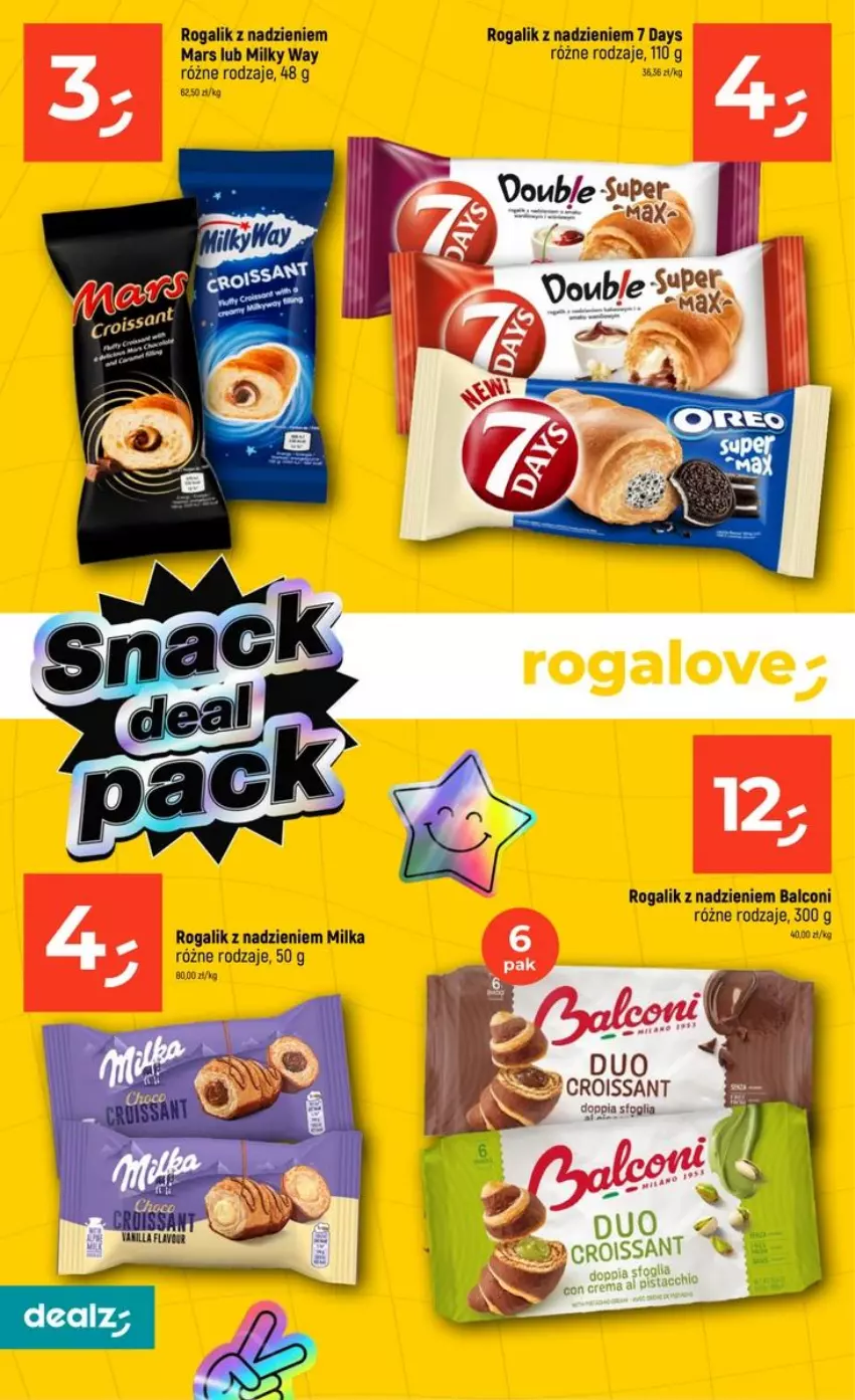 Gazetka promocyjna Dealz - szkolne MEGA CENY - ważna 06.08 do 02.09.2026 - strona 6 - produkty: 7 Days, Alcon, Croissant, Mars, Milka, Milky Way, Rogal